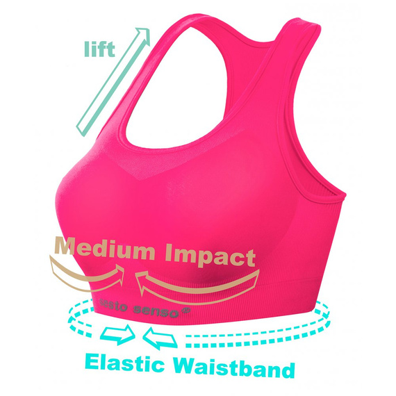 CL14 biustonosz sportowy top Sesto Senso różowy