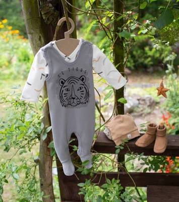 Le Tigre Śpiochy niemowlęce Pinokio - szary