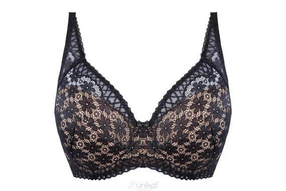 Nadina full cup biustonosz usztywniany Unikat czarny