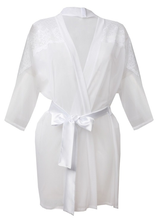 COSTANCE Podomka Szlafrok Damski Dkaren - biały