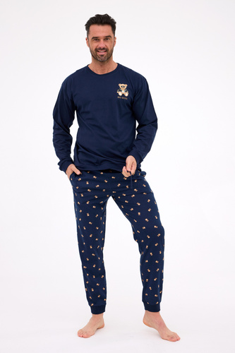 939/300 Big Boss Cornette – piżama męska granatowa, bawełna, z nadrukiem