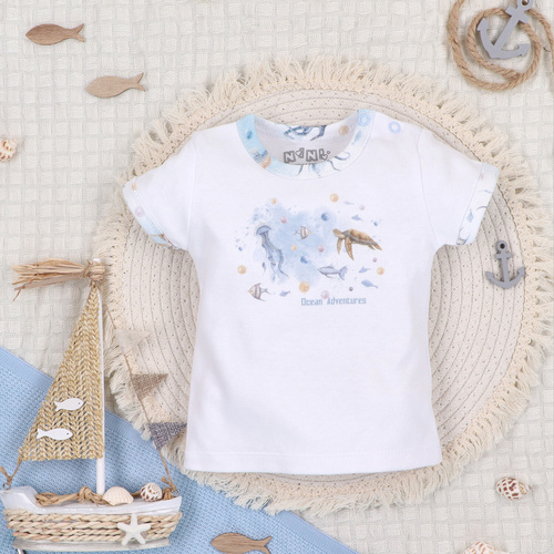 ABN-5455 Sea Of Joy T-shirt niemowlęcy Nini – bawełna organiczna, dla chłopca