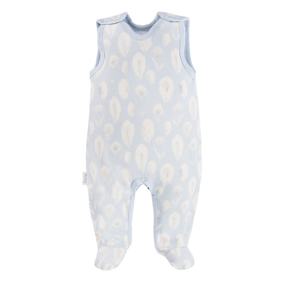 Bamboo Śpiochy niemowlęce z nadrukiem Ewa Klucze- niebieski