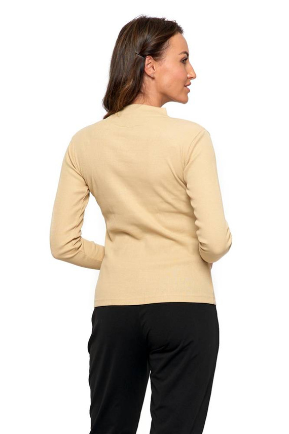 BD2500-021 Bluzka damska ze stójką Moraj - ecru