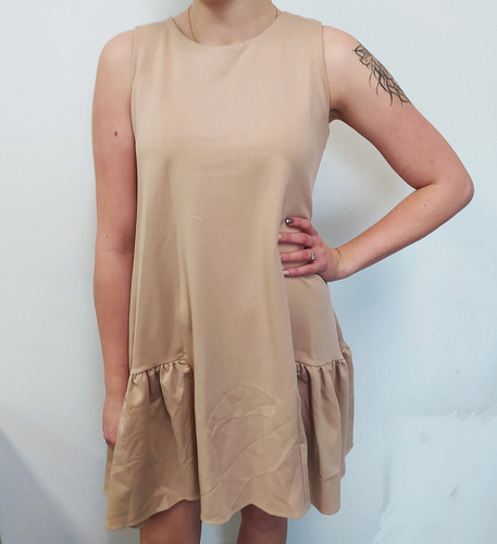 Sukienka Numinou na ramiączkach - beżowy