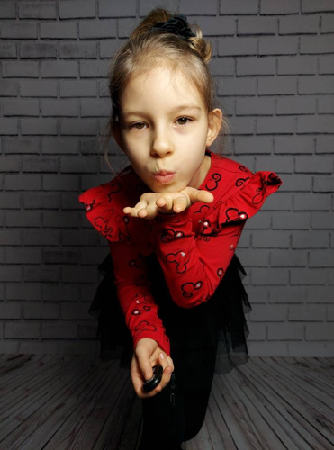 Love bluzka z długim rękawem Bambarillo czerwony