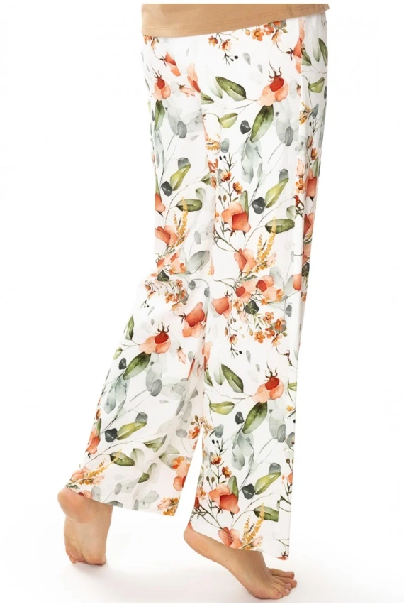 86679 Marcella spodnie piżamowe Mewa druk w kwiaty