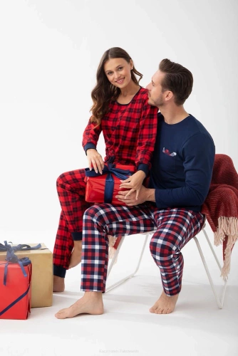 805 Piżama Męska Luna granatowy