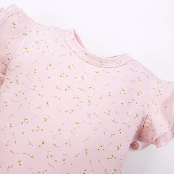 Meadow Body z krótkim rękawem Eevi- różowe