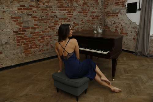 86648 Pari koszula nocna damska Mewa granatowy