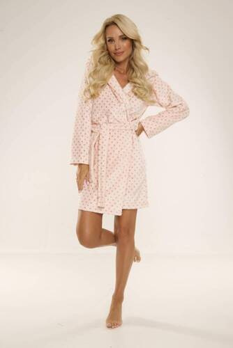 546 Melanie Krótki Szlafrok damski Forex - łosoś