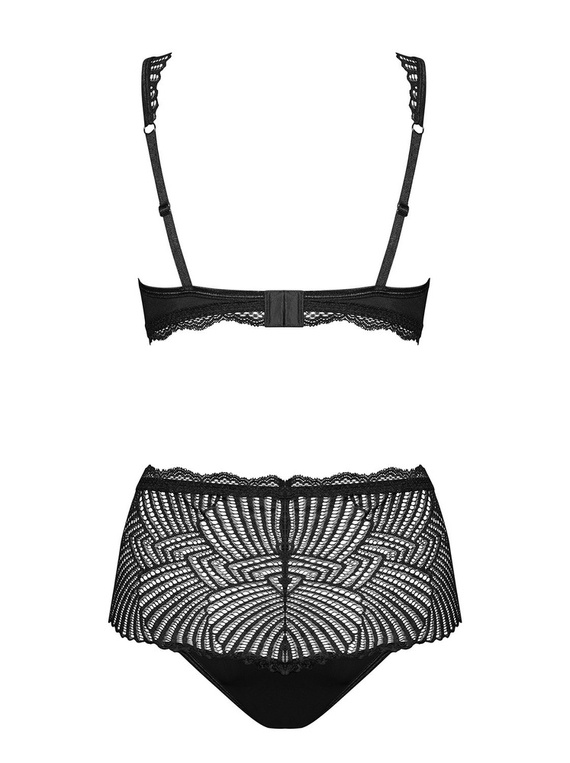 Klarita komplet 2-częściowy Obsessive czarny +