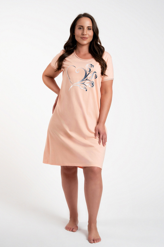 Arietta koszula nocna krótki rękaw Italian Fashion - łosoś