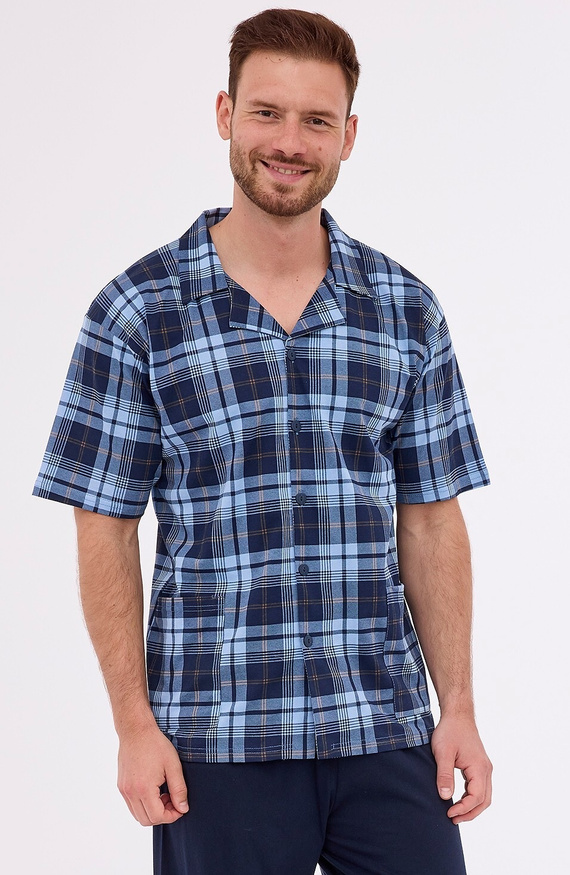 318/52 Piżama męska rozpinana Cornette granatowy