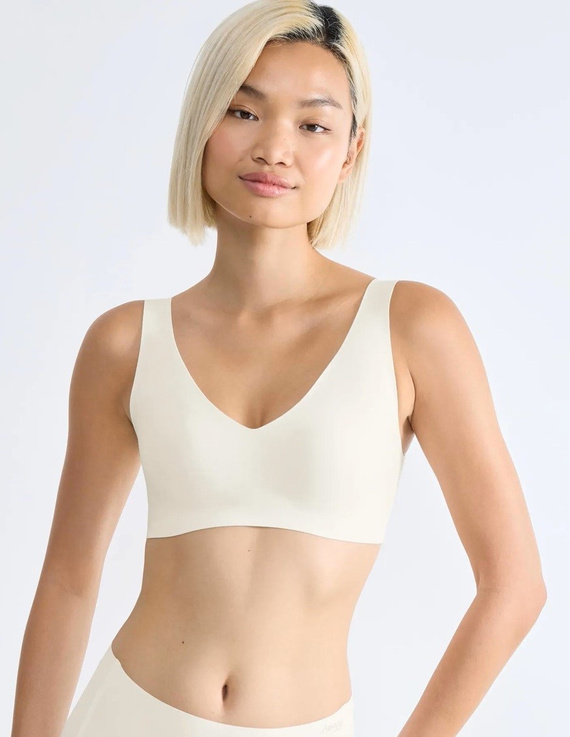 10186738 Bralette Zero feel Biustonosz push-up Sloggi - silk white