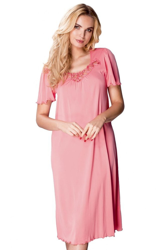 4112 Beatriz halka koszula nocna damska Mewa koralowy