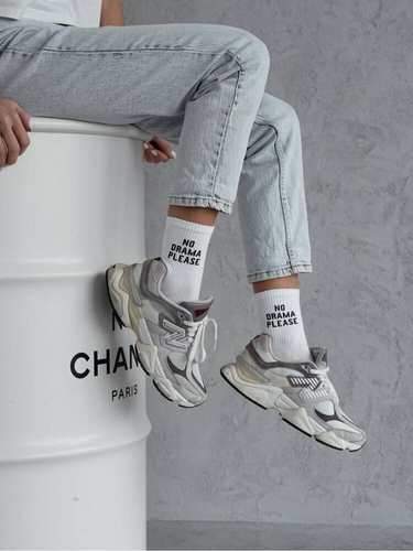 0200-147 No Drama Please Skarpety damskie Milena - biały