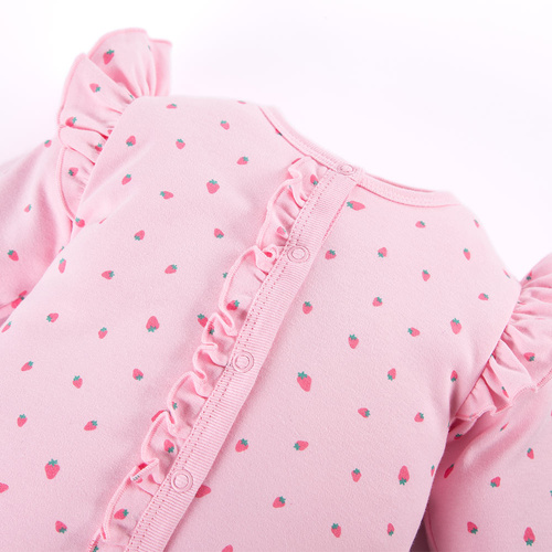 Strawberry & Love Pajac bez stópek Eevi - różowy