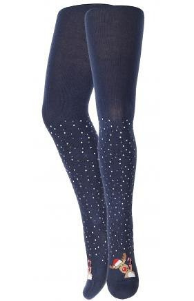 Rajstopy Świąteczne Wola Kids W28.155 2-6 lat - granat 960