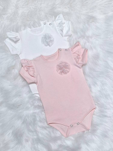 Rozalia Body z krótkim rękawem Bambarillo ecru