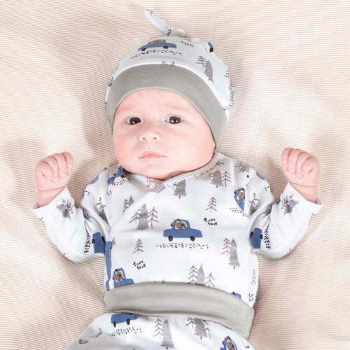 214055 Muki Czapeczka niemowlęca z węzełkiem Nicol