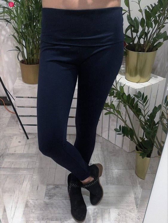 Legginsy ciążowe z wysokim pasem  Milk&Love granatowe
