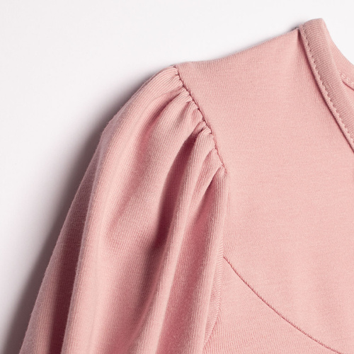 Bluzka dziewczęca Nicol 220140 różowa bawełna elegancka kokarda