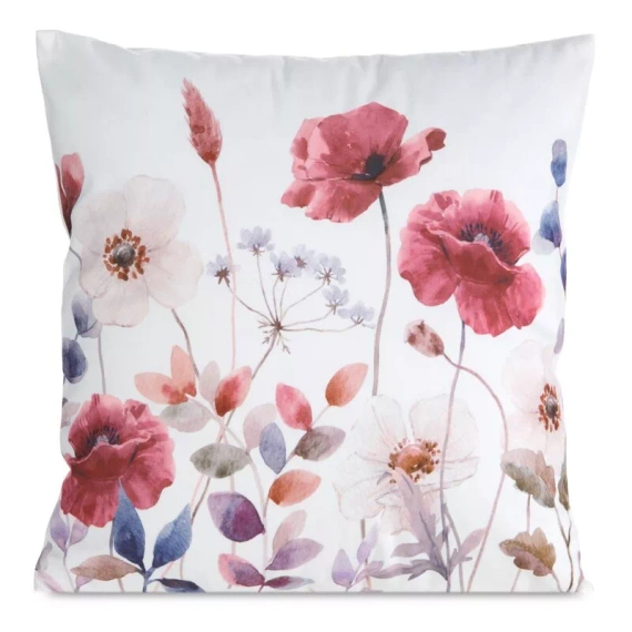 Poszewka 45x45 Mink 36 Eurofirany welur kwiaty dekoracyjna