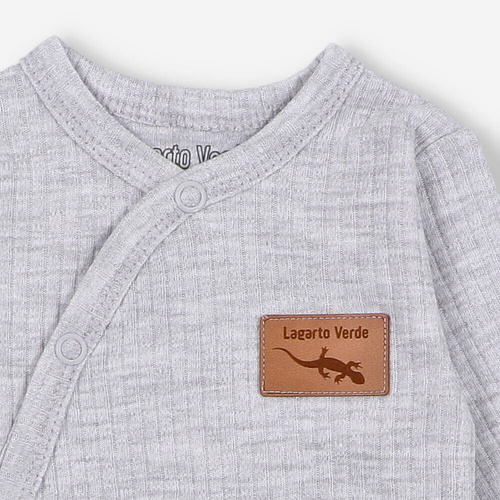 KAR-0003 Body kopertowe z dzianiny prążkowej Lagarto Verde - szary