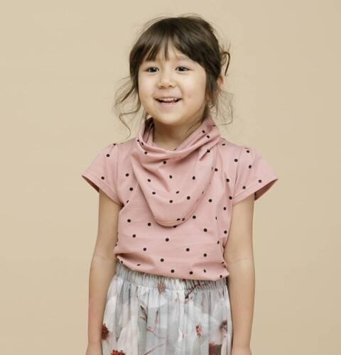 Tres Bien Bluzka z krótkim rękawem Pinokio - róż groszki