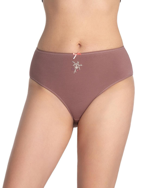 Figi damskie Lama L-120 BI-97 – bawełniane bikini, 3-pak w odcieniach beżu i brązu