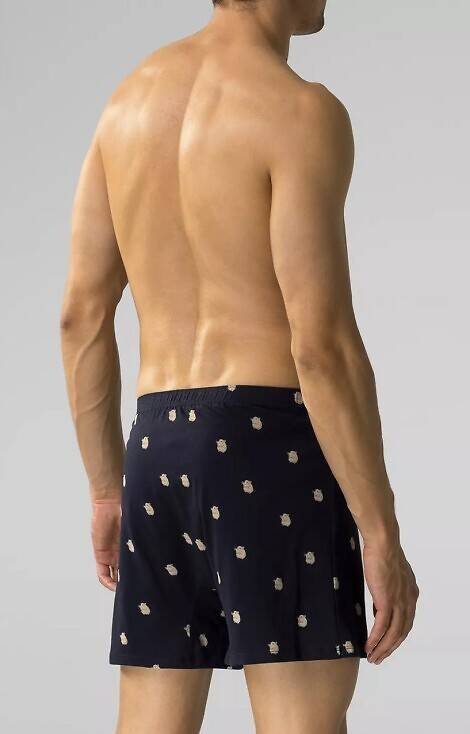 2MBH-003 Bokserki męskie Atlantic - granatowo- szmaragdowe