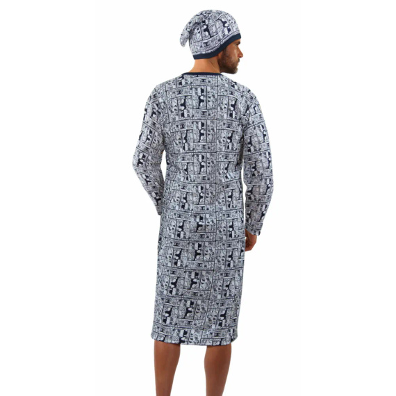 2024/02 Rodeo Koszula męska z szlafmycą Sesto Senso