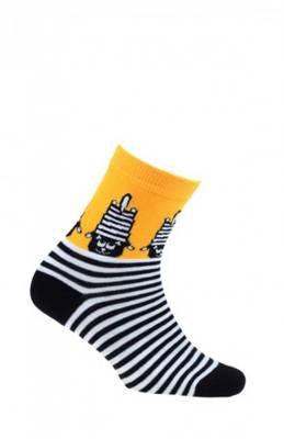 G24.01N Cottoline Skarpety Dziewczęce wzorowane Gatta - 270 orange