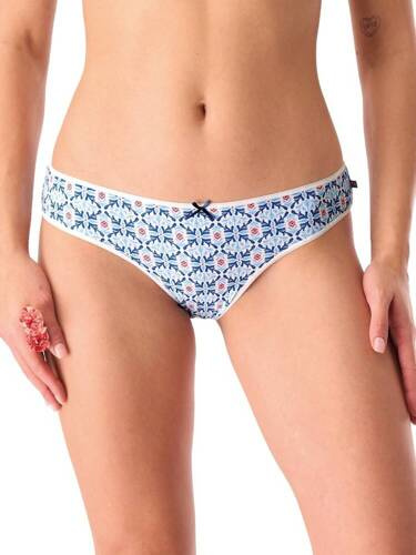 LPR 721  A'2 Figi damskie 2-pak Key koralowy niebieski