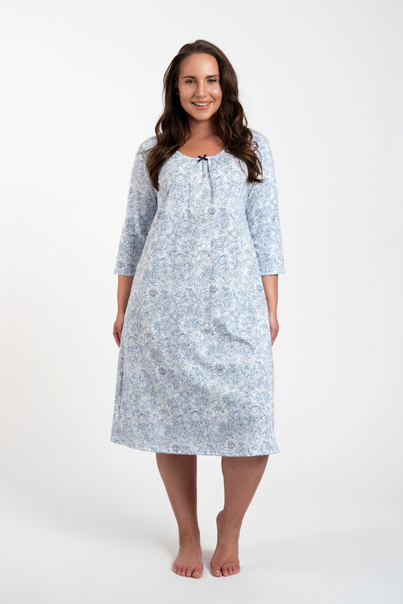 Antonia koszula nocna Italian Fashion - druk niebieski