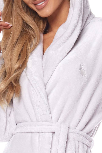 2121 Rabbit Szlafrok Damski L&L - perła 