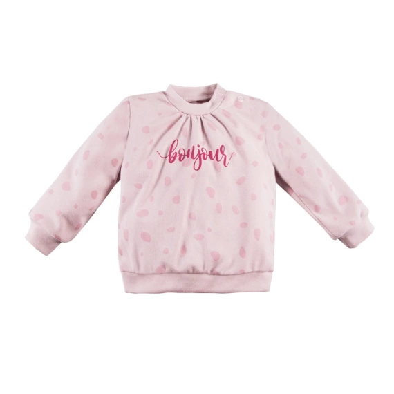 UNIQUE Bluzka z marszczeniem Ewa Klucze- róż druk