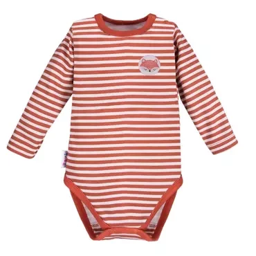 Adventure Body z długim rękawem w paski Ewa Klucze- rude/fioletowe