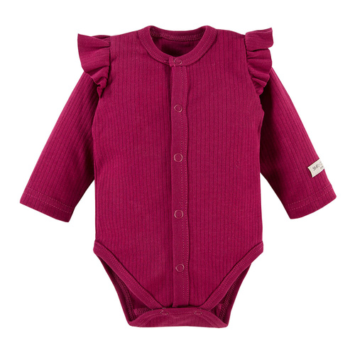 Body z długim rękawem rozpinane "Simply Comfy" Ewa Klucze- bordo