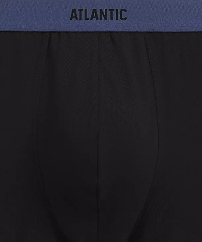 Bokserki męskie Atlantic 3MH-0177 A3 3-pak czarny-denim– bawełniane, długa nogawka