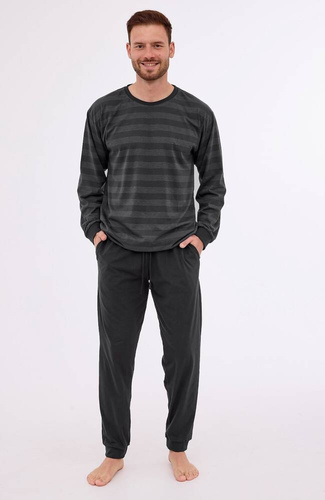 117/280 Loose 15 Piżama męska Cornette grafitowy