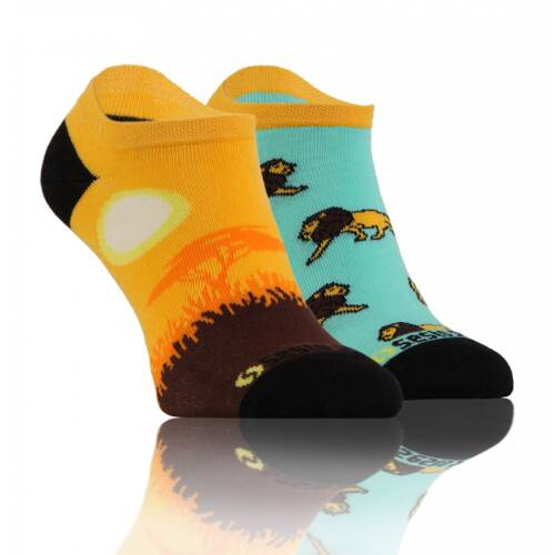 Lew Skarpety stopki finest cotton dwie różne Sesto Senso pomarańczowy