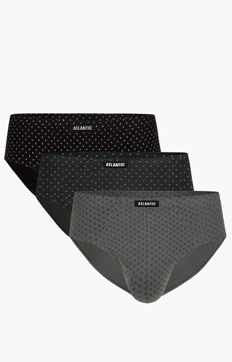 3MP-101/03/04 A'3 Slipy męskie Atlantic - grafitowy-khaki-czarny