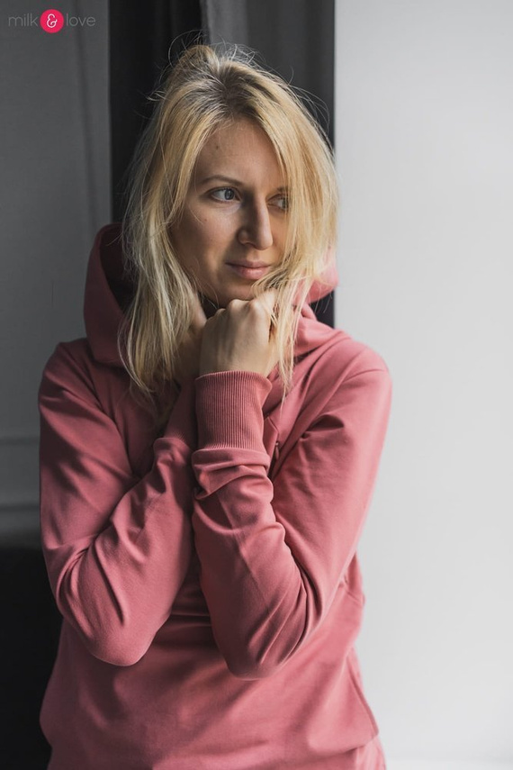 Milk Please bluza do karmienia Milk&Love z kapturem miętowy