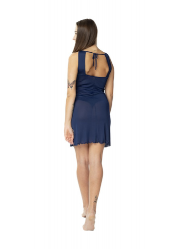 84015 Koszula nocna z koronką Mewa granatowy