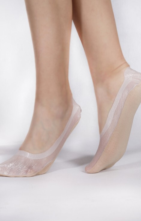 SKB-0141 Baleriny stopki damskie Yo! - srebrny