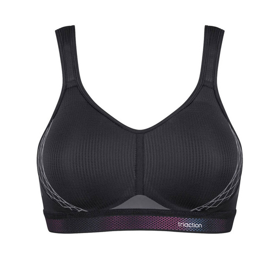 Biustonosz sportowy w fasonie racerback Triaction cardio cloud - black
