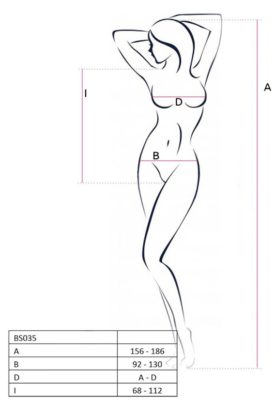 BS035 Bodystocking Passion czarny