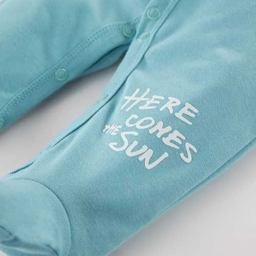 Sahara Pajac ze stópkami z nadrukiem Eevi - niebieski